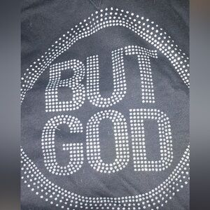 But GOD sparkly crewneck